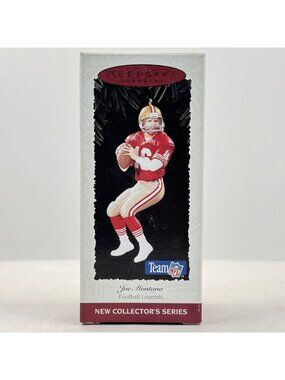 Vtg 1995 Joe Montana 49ers Hallmark Ornament 1st in Football Legends Series NEW